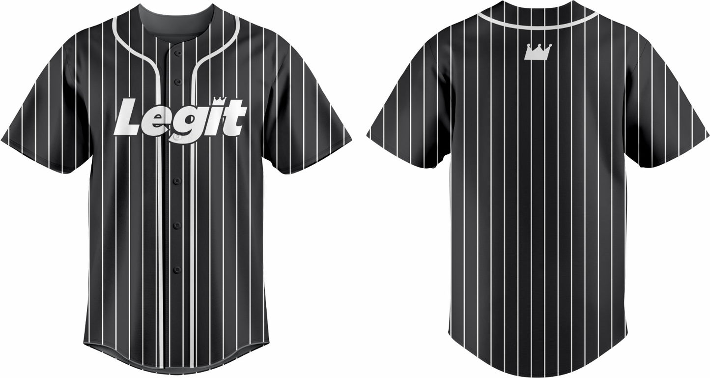 Legit Baseball Jersey - Black