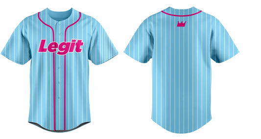 Legit Baseball Jersey - Blue / Pink